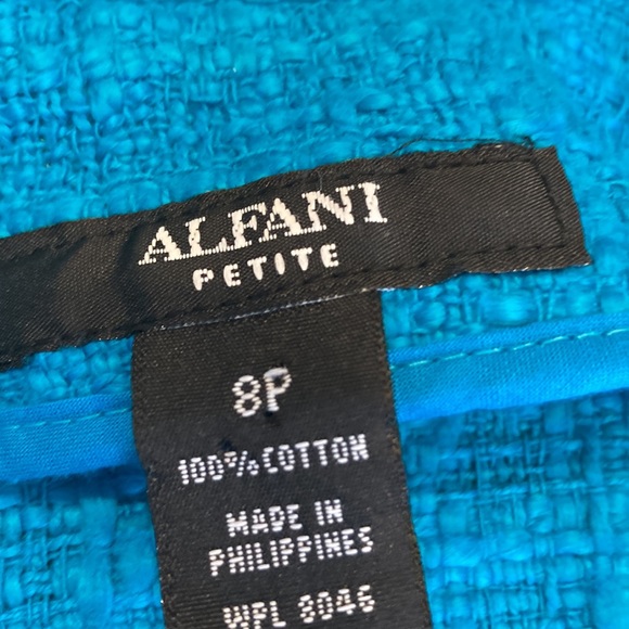 Alfani women’s eight petite turquoise zip up jacket in excellent condition. - Picture 5 of 9